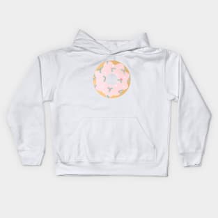 Mint and pink Christmas holly donut Kids Hoodie